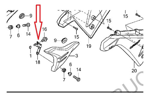 Soporte Izq Bocina Orig Honda Glh 150 Gaucha Centro Motos 1