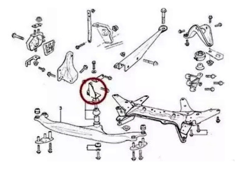 Soporte Delantero De Motor Vw Pointer 1993 - 1997 1