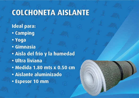 Aislante Termico Aluminizado 8mm Espesor Para Bolsa Dormir 1