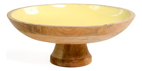 Centro De Mesa De Frutas Amarillo Tazón Patas De Mader... 0