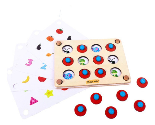 Juego De Memoria 10 En 1 Didáctico Infantil De Madera 0