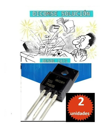 Transistor Sss7n60b 7n60 Canal N 7a 600v  To220f X 2 Unida 0