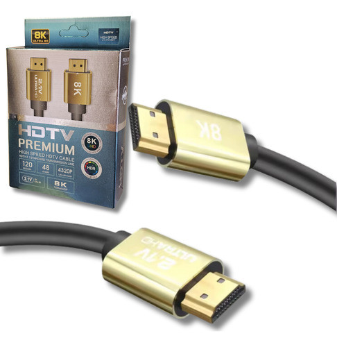 Cable 2m Hdmi 8k 120hz 2.1 Hdr Earc 48gbps Oro Amitosai 0