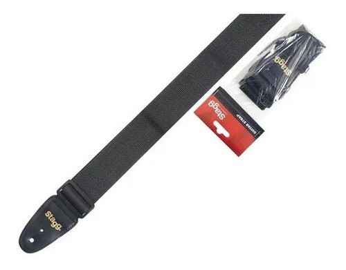 Correa Nailon Stagg Bja006bk Negra Guitarra/ Bajo 0