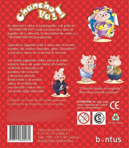 Juego Chancho Va! - Bontus 1
