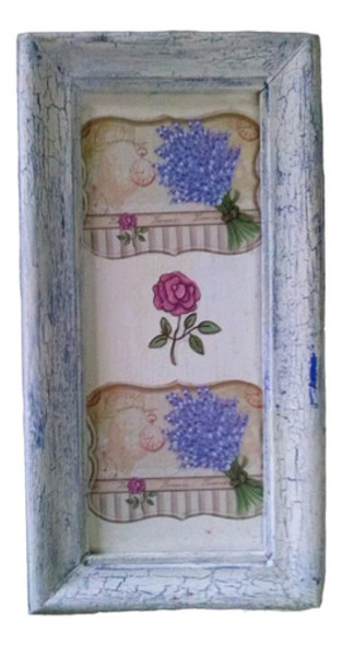 Cuadro,marco Madera Craquelada C/decoupage 0 Cuadro,marco Madera Craquelada C/decoupage 0