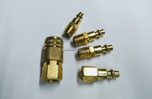 Kit Acople Rapido Para Compresor Herramientas Neumáticas 5pc 1