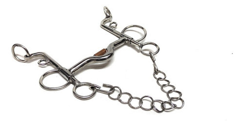 Freno Embocadura Bocado Pelham Medio Puente C/rolo Inox 1