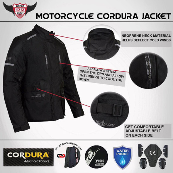 Great Bikers Gear - Chaqueta De Moto Para Motocicleta, Color 1 Great Bikers Gear - Chaqueta De Moto Para Motocicleta, Color 1