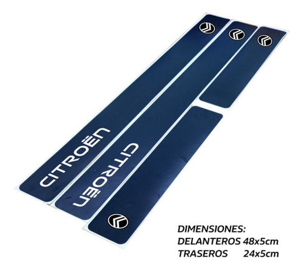 Cubre Zocalos Vinilo Calco Citröen Todo Modelo Logos 1