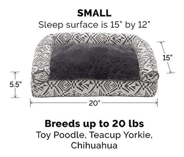 Furhaven Pet - Cama Tipo Almohada Para Perros Estilo Sofa Y 1 Furhaven Pet - Cama Tipo Almohada Para Perros Estilo Sofa Y 1