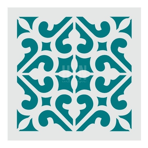 Stencil Decorativo Apto Pintura Masa Tintas Azulejo 30cm 0