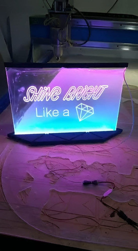 Cartel Luminoso Shine Bright Like A Diamond 1
