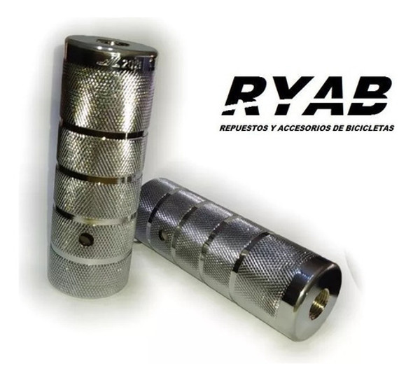Par De Picadores Bmx En Acero Para Eje 14mm Roscado -cromado 1