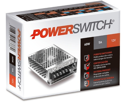 Fuente Switching 12v 5a Regulada Proteccion Tira Led Cctv 1