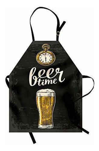 Delantal Moderno Ambesonne, Tipografia De Cerveza Con Vidri 0
