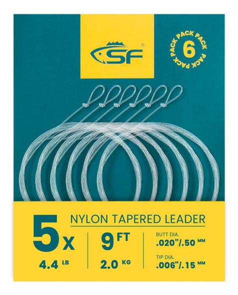Líder De Pesca Con Mosca De 2,74m Con Bucles De Nylon 0 Líder De Pesca Con Mosca De 2,74m Con Bucles De Nylon 0