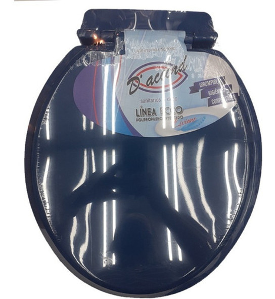 Tapa Inodoro De Plastico Liviano Ecco Oval Bco Daccord Azul 0