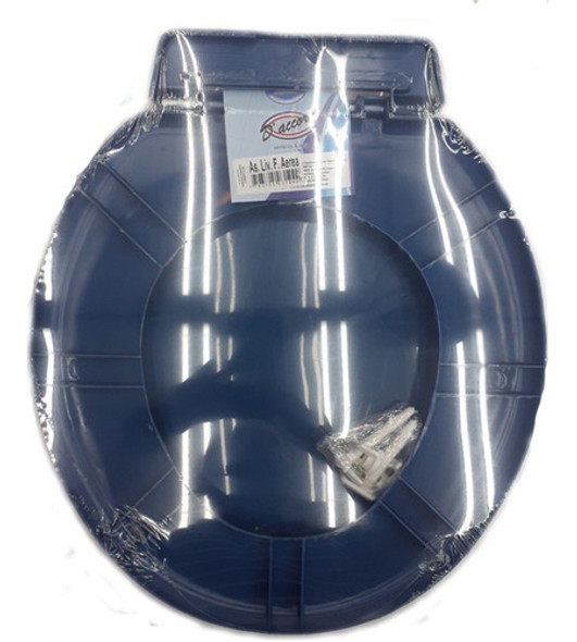 Tapa Inodoro De Plastico Liviano Ecco Oval Bco Daccord Azul 1