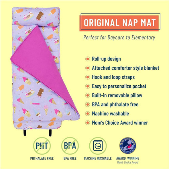 ~? Wildkin Original Nap Mat Con Almohada Reutilizable Para N 1