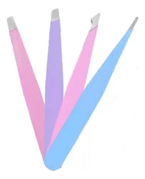 Set X4 Unidades Pinzas Depiladoras Acero Inoxidable Cejas 0
