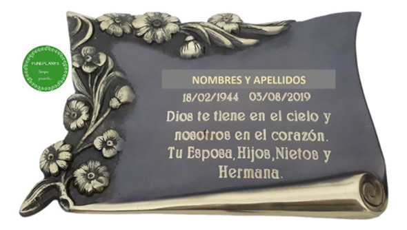 Placa De Bronce Empavonado N° 15 B Porteña De 29 X 19,5 Cm 1