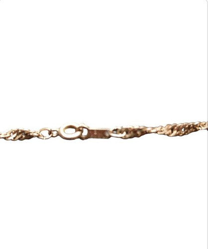 Cadena Dorada Claro Metal Bijouterie Eslabones Torzados 1