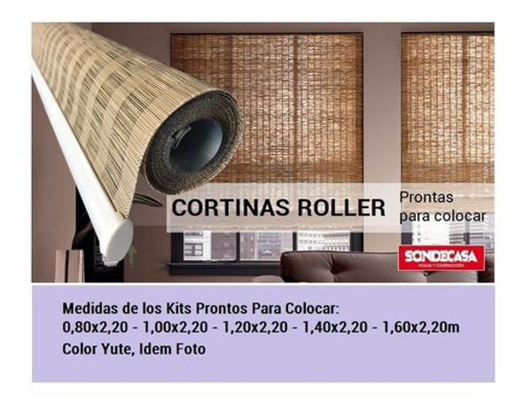 Cortinas Roller  Tipo Bambu  1,80x2,20m Prontas Para Colocar 1 Cortinas Roller  Tipo Bambu  1,80x2,20m Prontas Para Colocar 1