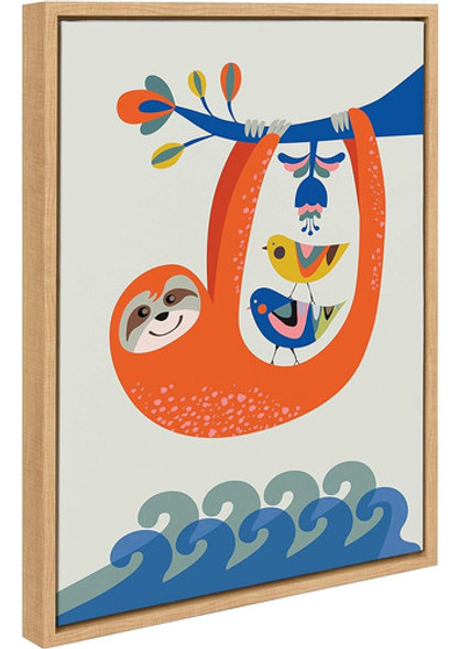 Kate Y Laurel Sylvie Little Sloth Framed Canvas Wall Art Por 1 Kate Y Laurel Sylvie Little Sloth Framed Canvas Wall Art Por 1