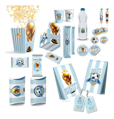 Kit Imprimible Argentina Copa Texto Editable Powerpoint 0