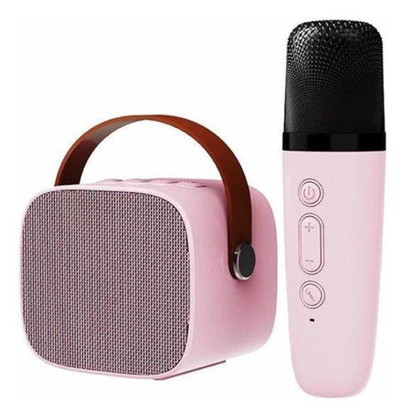 Mini Karaoke Altavoz Y Microfono Portatil (rosa) 0