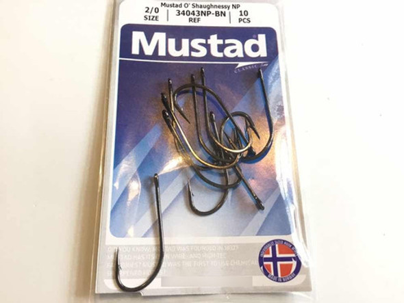Anzuelos Mustad Serie 34043 Np-bn #2/0 X 10 Unidades 1