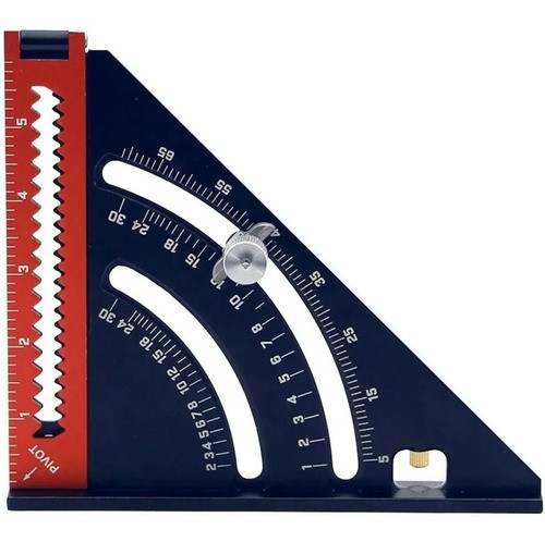 Escuadra C Regla Plegable 300mm Aluminio Carpintero Angulos 0