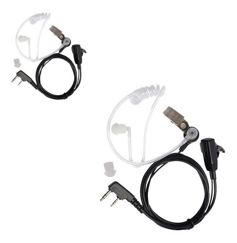 Kit X 2 Auricular Manos Libres Handy Baofeng Tubo De Aire C 0