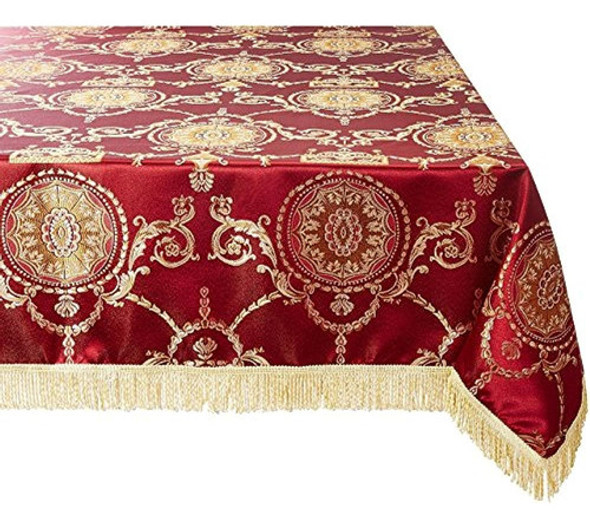 Violet Linen Prestige Damask Design Oblongrectangle Tableclo 0