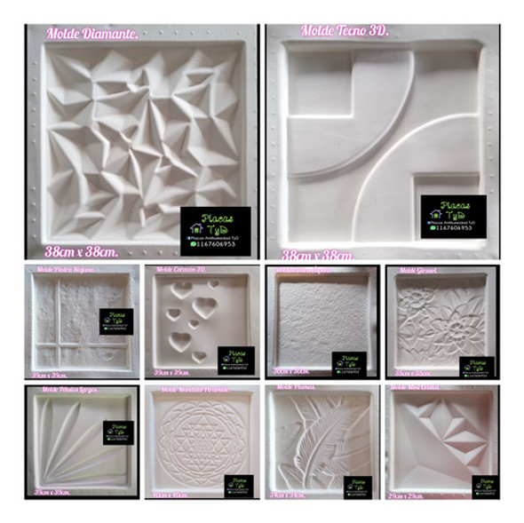 Moldes Para Placas Antihumedad - 4 Unidades 1