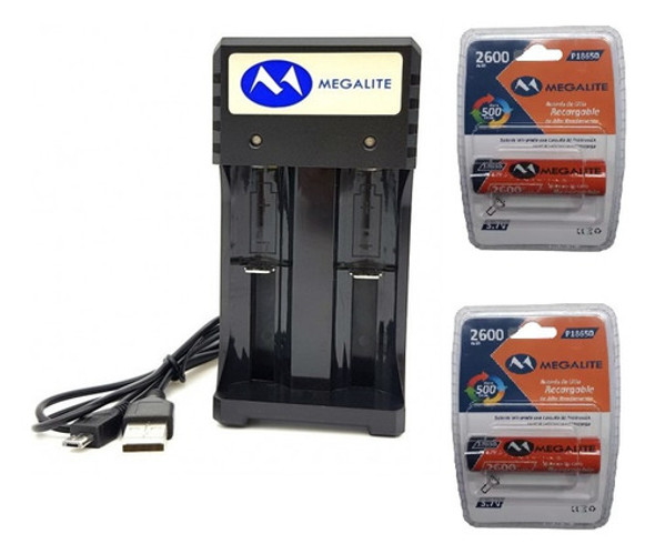 Cargador Universal Doble Pilas 18650 + 2 Pilas 3,7v Rs Mejia 0