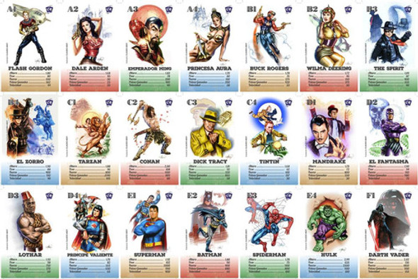 Cartas Héroes Clásicos Comic Universo Retro He-man Dc Marvel 1 Cartas Héroes Clásicos Comic Universo Retro He-man Dc Marvel 1