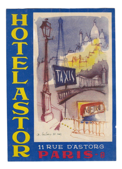 Antiguo Luggage De Hotel Astor Rue D Astorg Paris Francia 0