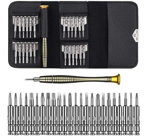 Set De Destornilladores Por 24 Puntas + Mango Acero En Funda 0