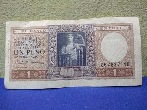 Billete De Un Peso Leyes Numero 12962 Y 13571 Antiguo 0 Billete De Un Peso Leyes Numero 12962 Y 13571 Antiguo 0