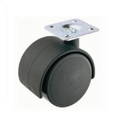 Pack 8 Ruedas De Plástico Base Cuadrada Giratoria 30mm 106 0