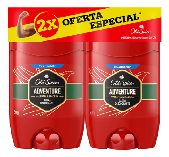 Desodorante Barra Adventure Old Spice Pack X2. 1