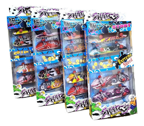 Mini Skate Set X5 Patineta Para Dedos Fingerboard Con Lija 1