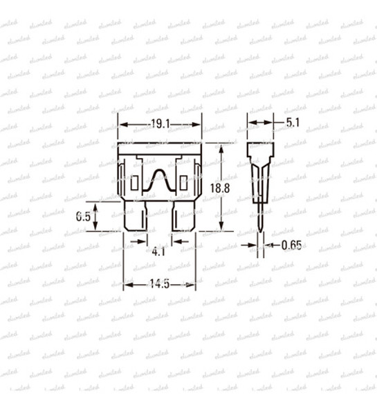 100 Fusibles Ficha Plana 15a Tipo Automotor (19mm) 1