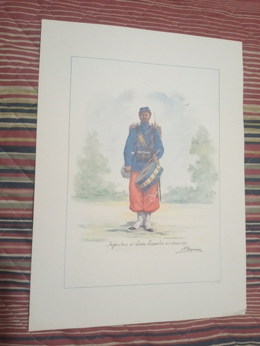 Lamina Marenco Infanteria De Linea,tambor De Ordenes 1893 1