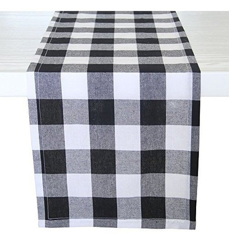 Arksu Plaid Camino De Mesa Poliester-algodon Mezcla Para M 0