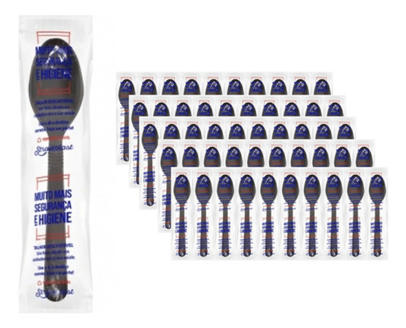 Cuchara Descartable Negra X50 Unidades Goldsky 1