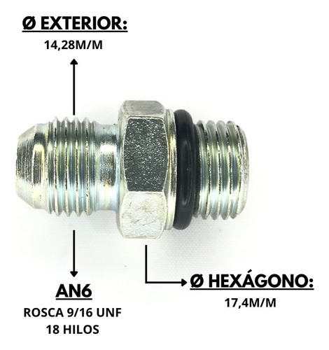 Acople An6 X An6 O´ring 0