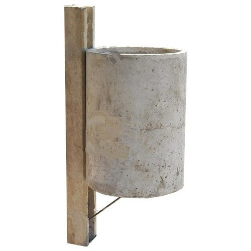 Cesto Basura Hormigon Para Plazas Premoldeado Cemento Simple 0